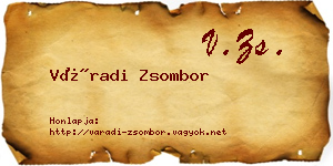 Váradi Zsombor névjegykártya